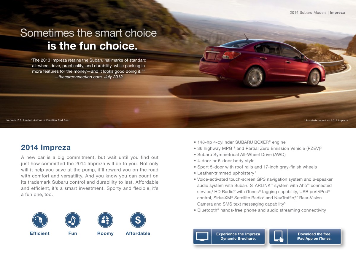 2014 Subaru Brochure Page 24